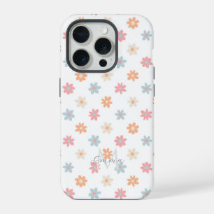 Groovy Retro Daisy Flowers Boho Floral iPhone 15 Pro Case
