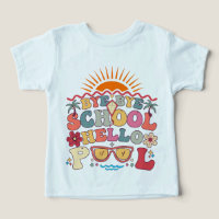 Groovy Retro Design Bye Bye School Hello Pool Cool