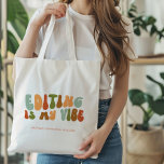 Groovy Retro Editing Is My Vibe, Editor Tote Bag<br><div class="desc">Groovy,  1970s-style retro 'Editing Is My Vibe' tote for editors.</div>
