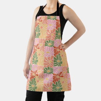 Groovy Retro Floral  Apron