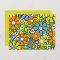 Groovy Retro Floral Colourful 60s 70s Pattern