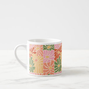 Groovy Retro Floral  Espresso Cup