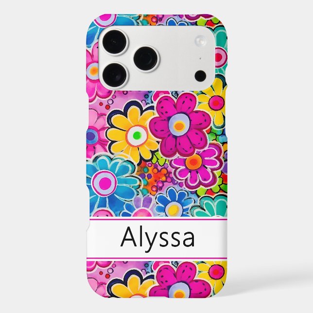 Groovy Retro Floral Personalised (Back)