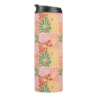 Groovy Retro Floral Thermal Tumbler