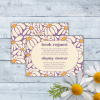 Groovy Retro flower Books For Baby Display Shower