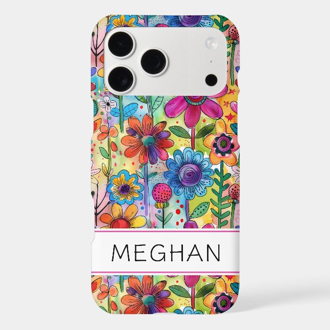 Groovy Retro Flower Power Personalised (Back)