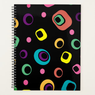 Groovy Retro Geometric Hardcover Planner