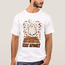 Groovy Retro Ghost Halloween Graphic