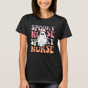 Groovy Retro Halloween Costume Spooky Nurse ER ICU T-Shirt