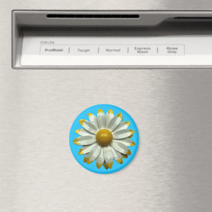 Groovy Retro Hippie Daisy Flower Summer Bouquet Magnet