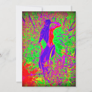 groovy retro hippie purple mermaid