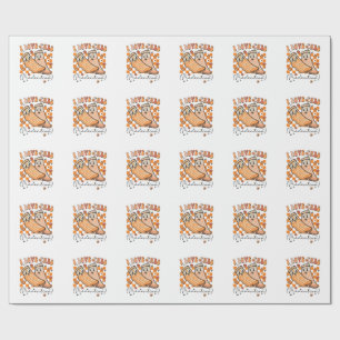 Groovy Retro I Love Fall Prevention Funny Wrapping Paper