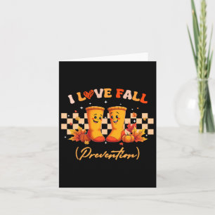 Groovy Retro I Love Fall (prevention) Safety Nurse Card