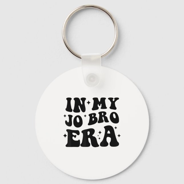 Groovy Retro In My Jo Bro Era Funny Womens Mens  Key Ring (Front)
