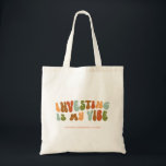 Groovy Retro Investing is My Vibe, Finance Manager Tote Bag<br><div class="desc">Retro-style 'Investing is My Vibe' tote bag for anyone who works in financial investments.</div>