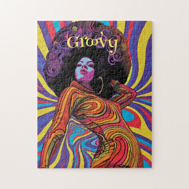 Groovy Retro Jigsaw Puzzle (Vertical)