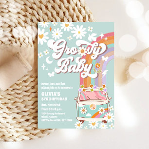 Groovy Retro Kids Birthday Invitation