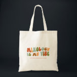 Groovy Retro Mixology is My Vibe, Mixologist Tote Bag<br><div class="desc">Retro-style 'Mixology is My Vibe' tote bag for mixologists and bartenders</div>