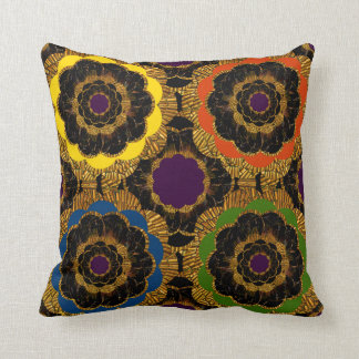 Groovy retro mod flower hippy cushion