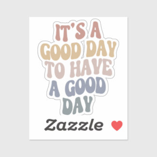 Groovy Retro Modern Text Good Day Positive Vibes