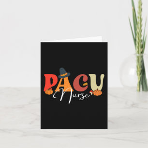 Groovy Retro PACU Nurse Fall Vibes Autumn Thanksgi Card