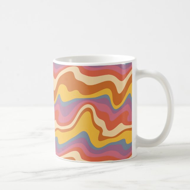 Groovy Retro Pattern Coffee Mug (Right)