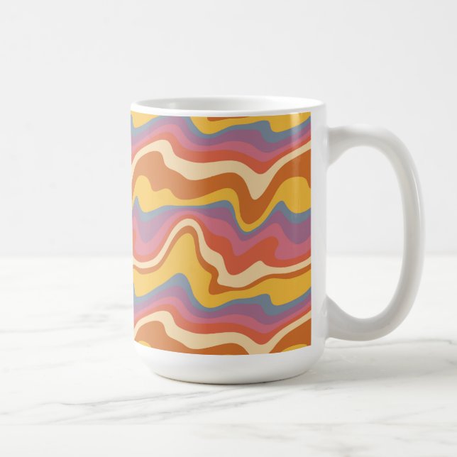 Groovy Retro Pattern Coffee Mug (Right)