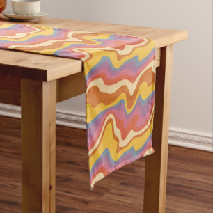 Groovy Retro Pattern Medium Table Runner