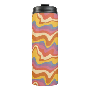 Groovy Retro Pattern Thermal Tumbler