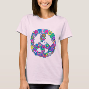 Groovy Retro Peace Sign & Dove T-Shirt