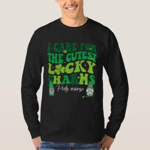 Groovy Retro Peds Nurse St Patrick s Day Pediatric T-Shirt