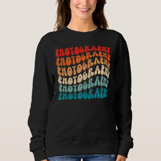 Groovy Retro Photography Photo Retro 70s Hippie Bo Sweatshirt