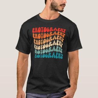 Groovy Retro Photography Photo Retro 70s Hippie Bo T-Shirt