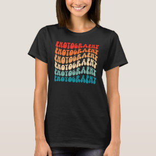 Groovy Retro Photography Photo Retro 70s Hippie Bo T-Shirt