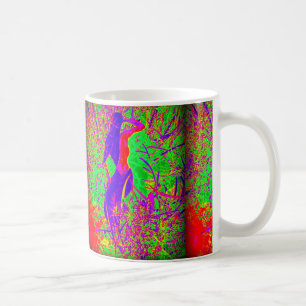 groovy retro purple hippie mermaid coffee mug