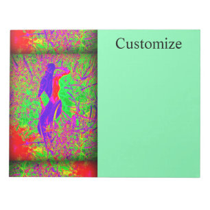 groovy retro purple hippie mermaid  notepad