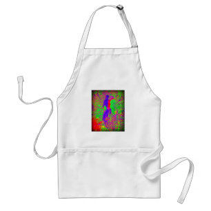 groovy retro purple hippie mermaid standard apron