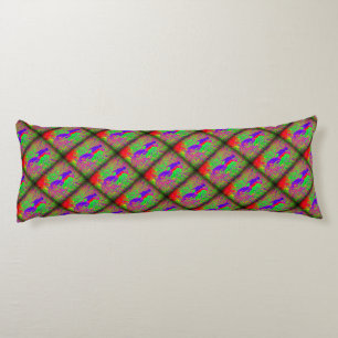 groovy retro purple hippie mermaids body cushion