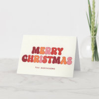 Groovy Retro Script Merry Christmas