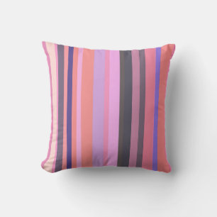 Groovy  Retro Stripe Pattern  70s Vintage Vibes Cushion