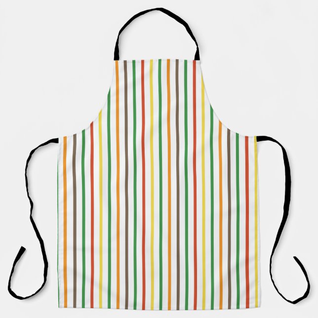 Groovy retro stripes apron (Front)