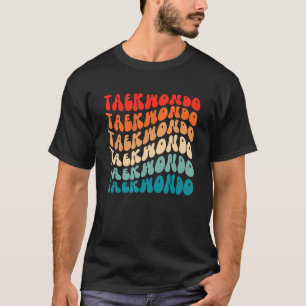Groovy Retro Taekwondo Girl Retro 70s Hippie Boho T-Shirt