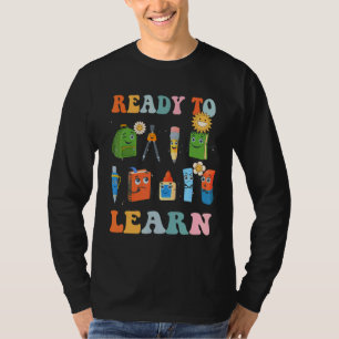 Groovy Retro Teacher Life Daisy Hippy Ready To Lea T-Shirt