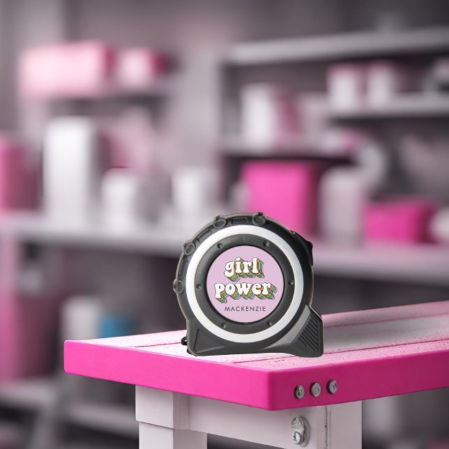 Groovy Retro Trendy Rainbow Girl Power 1 (Groovy Retro Trendy Rainbow Girl Power Tape Measure)