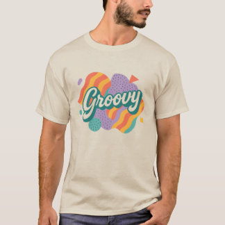 Groovy Retro Typography T-Shirt