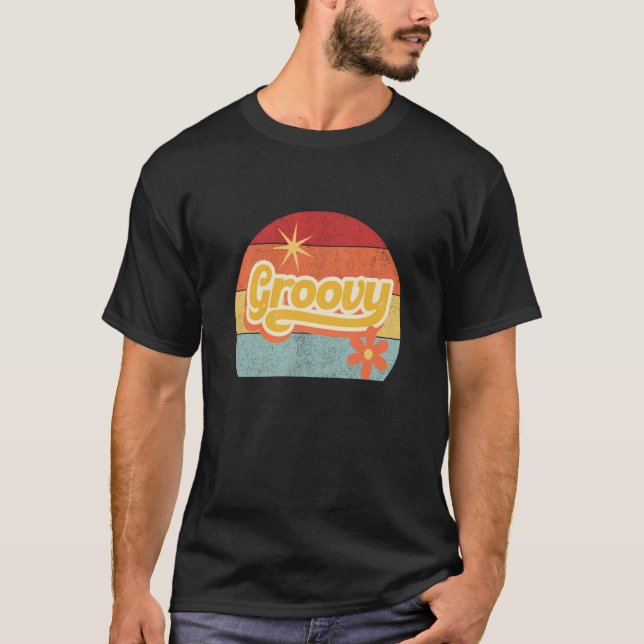 Groovy Retro Vibes 50s 60s 70s Slang Jargon Hip Wo T-Shirt (Front)