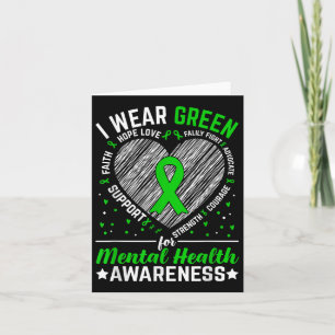 Groovy Ribbon Mental Health S Awareness Men Women Card