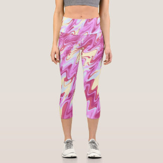Groovy Ripples Capri Leggings