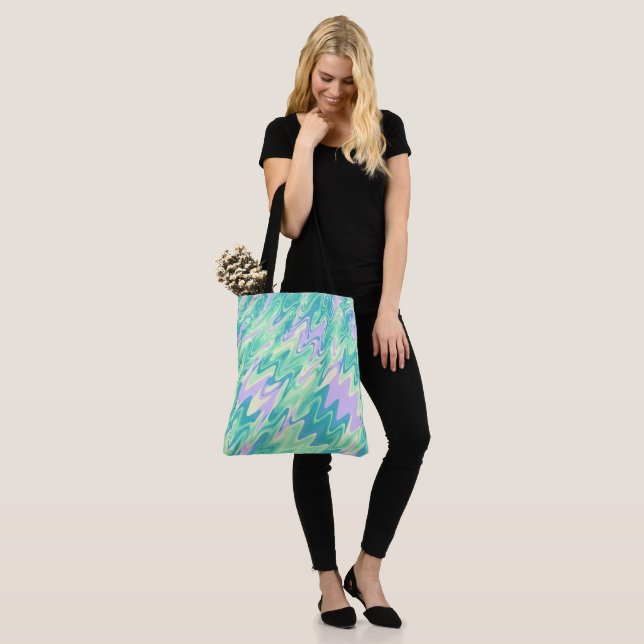 Groovy Ripples Tote Bag (On Model)