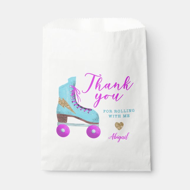 Groovy Roller Skating Party Favour Bags (Front)
